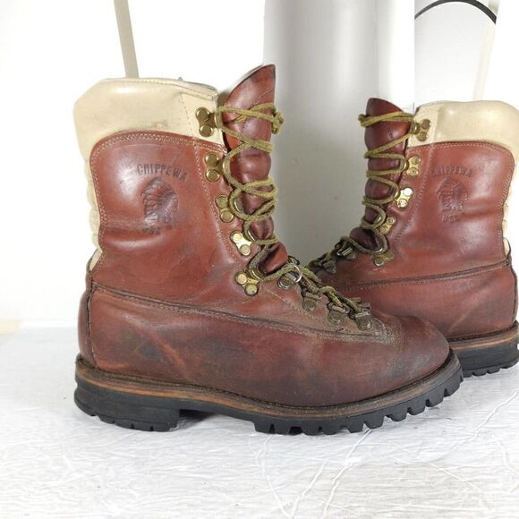 CHIPPEWA Men's 25480 US8,5 E Brown Leather Arctic Minus-50 F Work Hunting Boots - Picture 9 of 14